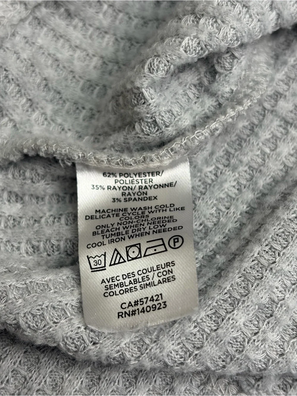 LOFT Light Gray Hooded Crewneck Sweater